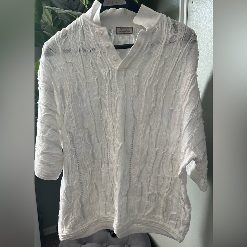COOGI Authentic White Knit Sweater